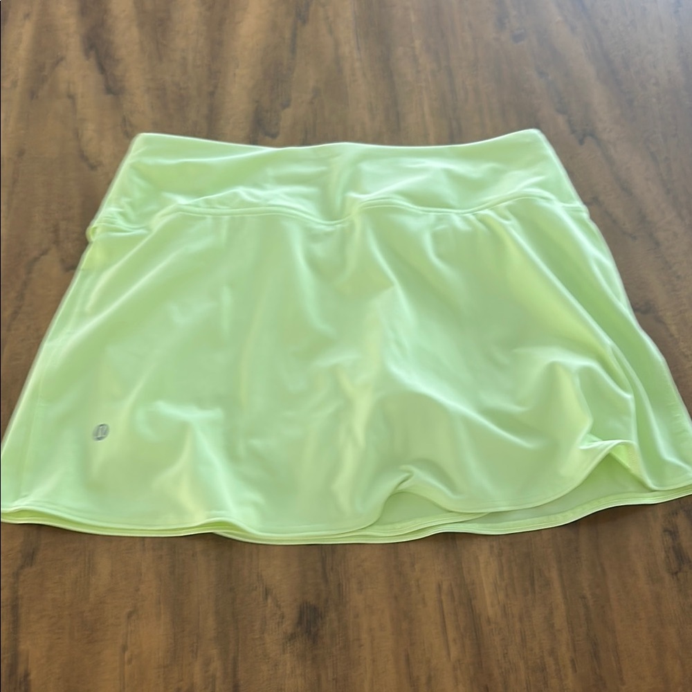Lululemon Athletica Neon Green Hi Rise Wrap Skirt
